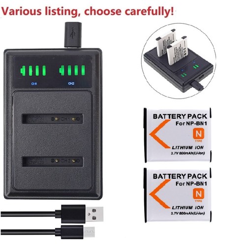 Bn1 batteria caricatore - np-bn1, o